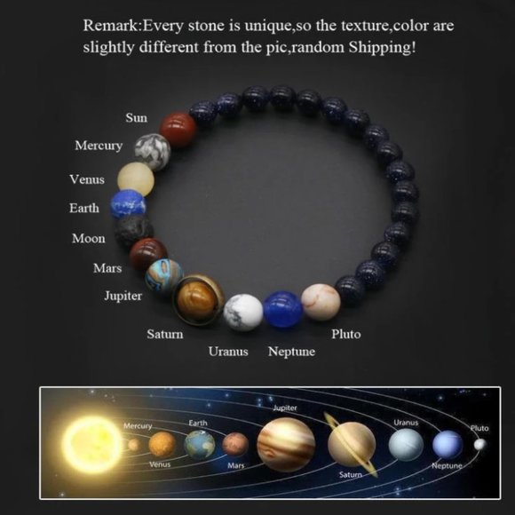 Women's Natural Stone Solar System Bracelet - NWT - Picture 2 of 2